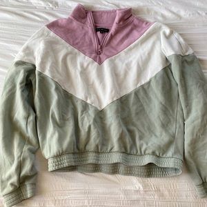 pacsun la hearts quarter zip sweatshirt
